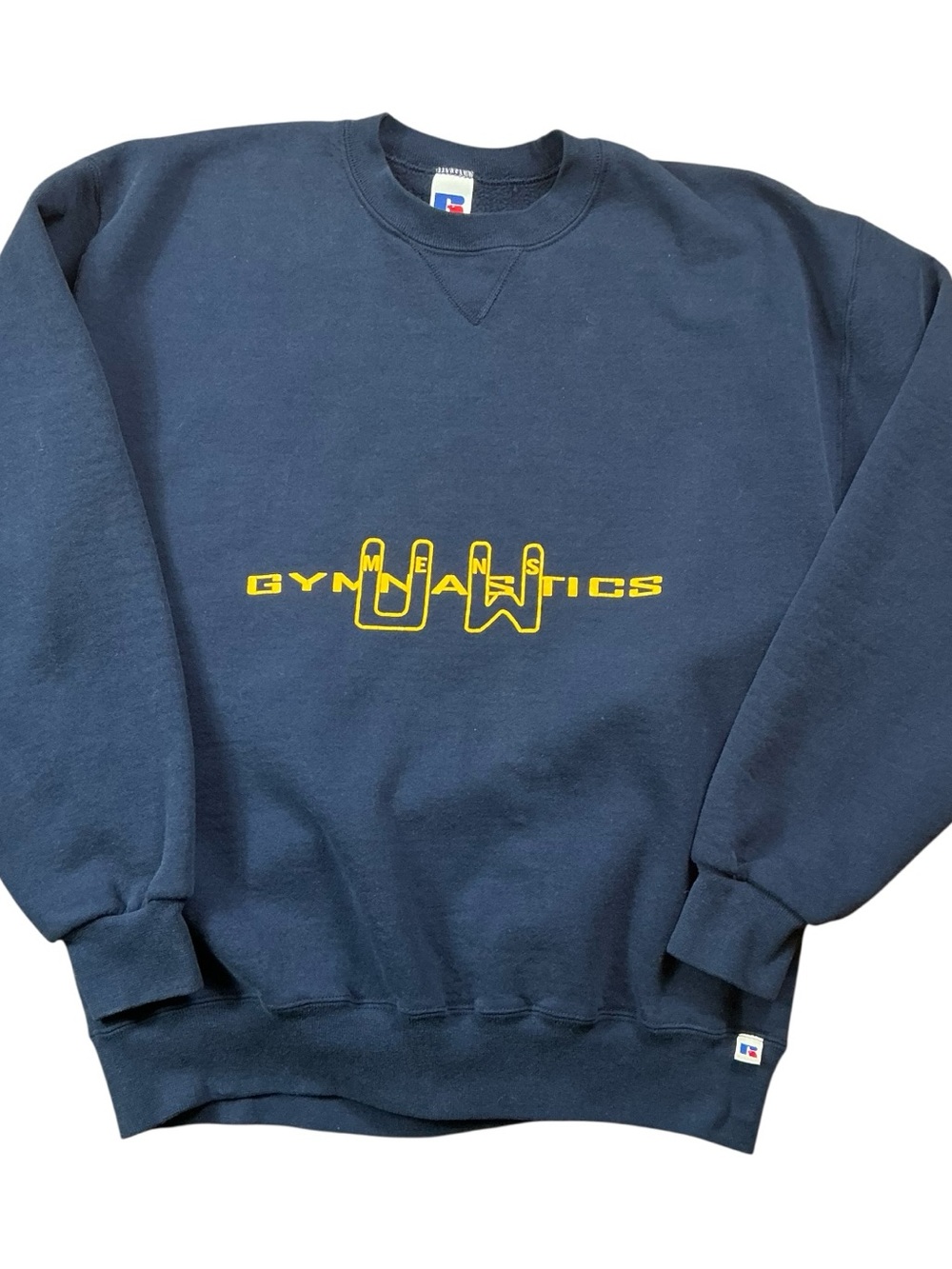 Vintage UW Men’s Gymnastics 90s Russell Athletic navy Crewneck SZ Large